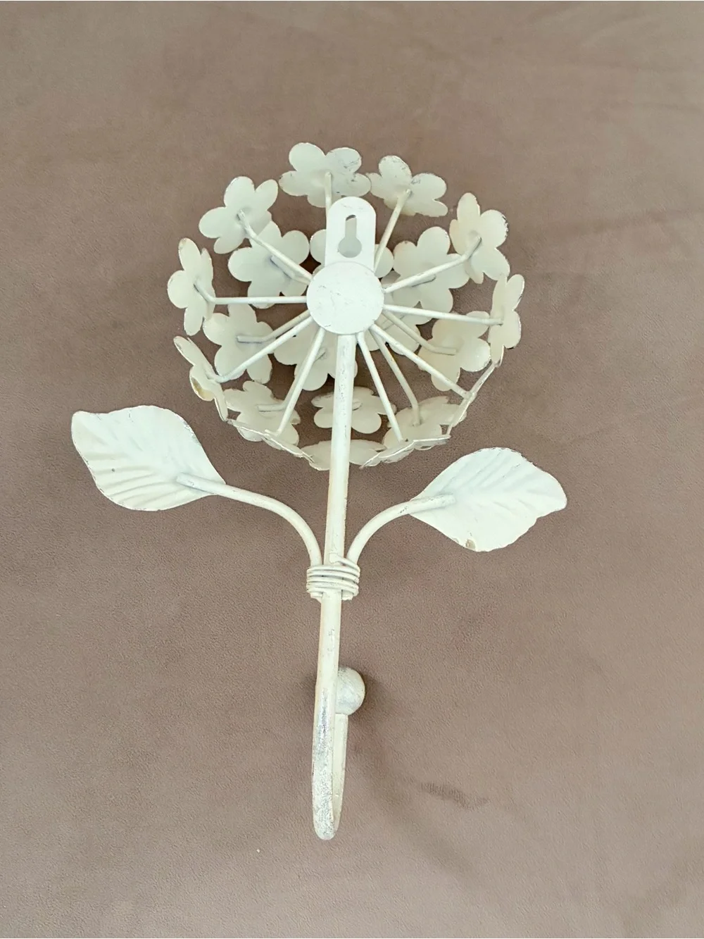 Hobby Lobby Cream Floral Metal Wall Hook